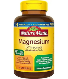 Nature Made Magnesium L-Threonate with Vitamin C & Vitamin D3