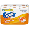 Scott ComfortPlus Toilet Paper, 12 Double Rolls